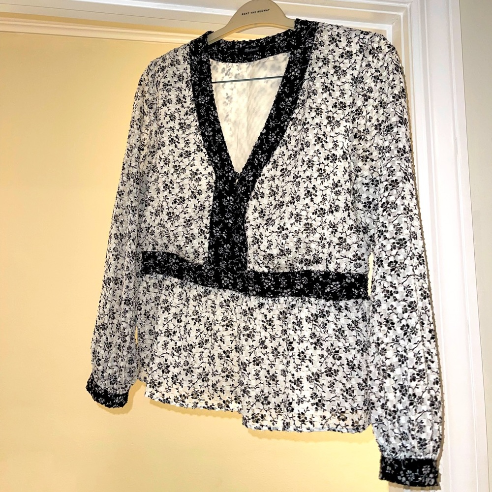 Madewell Women’s floral blouse, size M